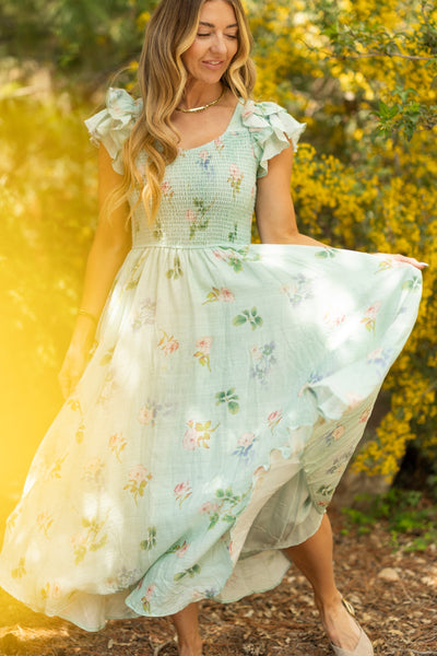 Hattie Dress in Roselyn Blue