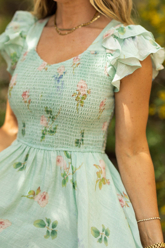 Hattie Dress in Roselyn Blue – Ivy City Co
