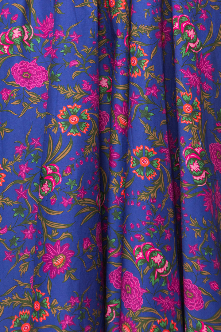 Hattie Dress in Blue Multicolor Floral