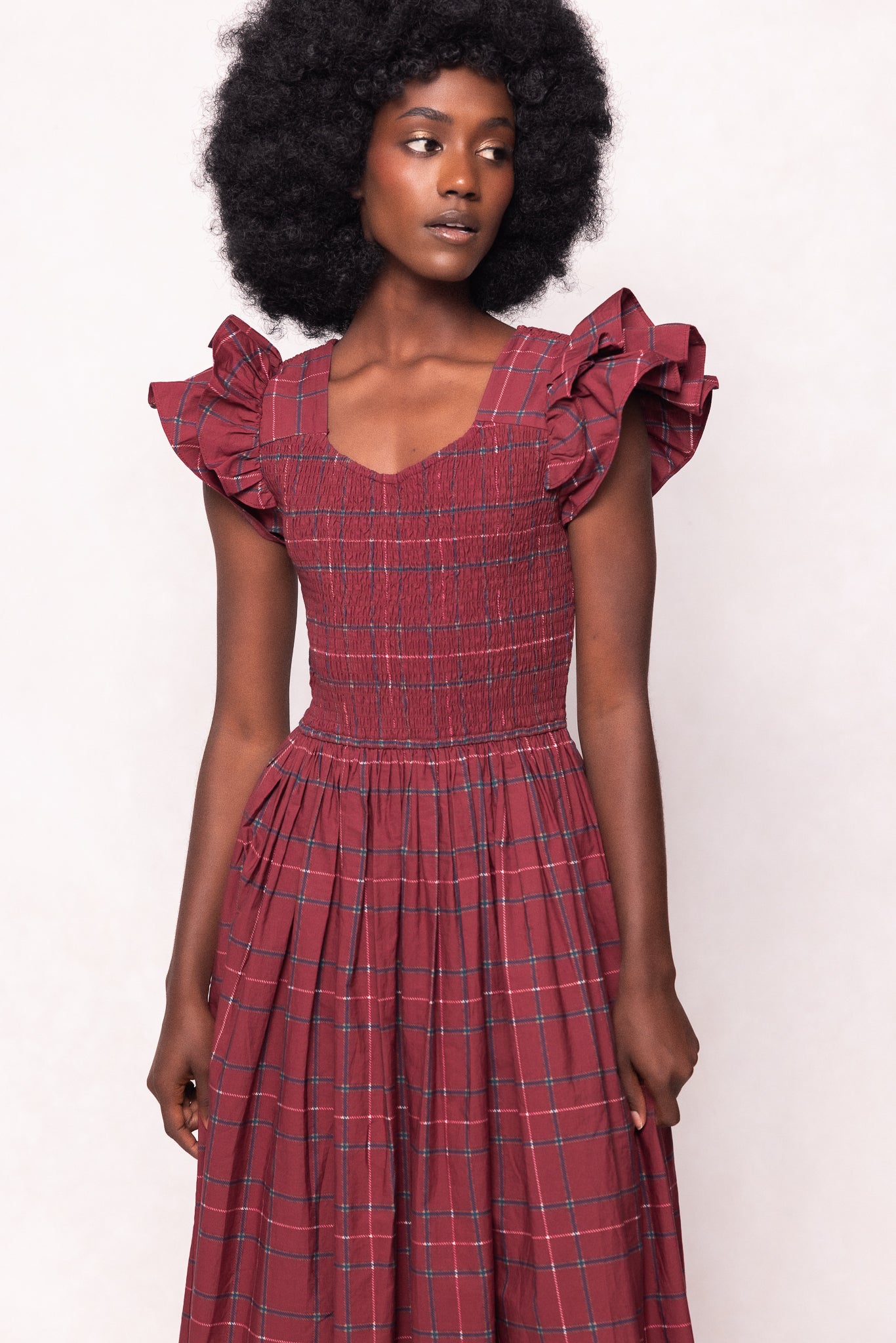 burgundy plaid shirt dress Women's Wild Moss Burgundy Long Sleeve Plaid Shirt Mini Dress