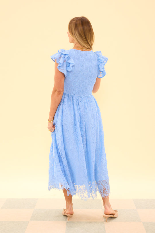 Hattie Dress in Cornflower Blue Lace XXS Hattie Dress in Cornflower Blue Lace XXS