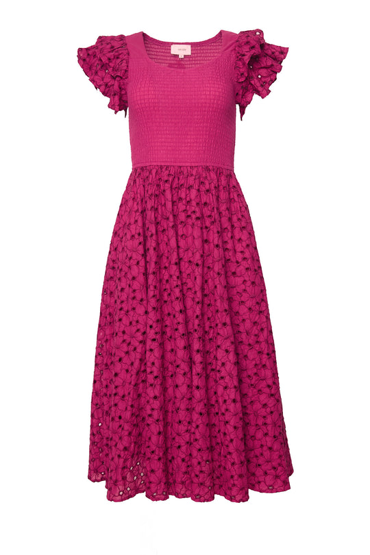Hattie Dress in Magenta