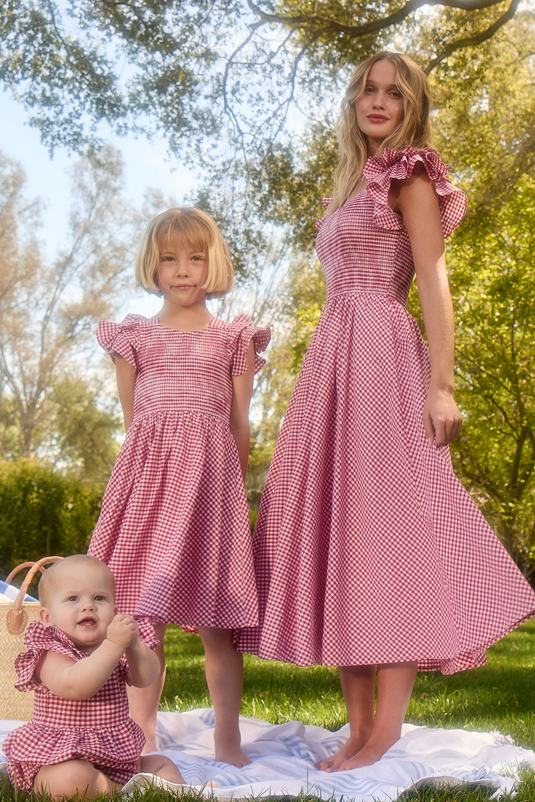 Mini Hattie Dress in Red Gingham