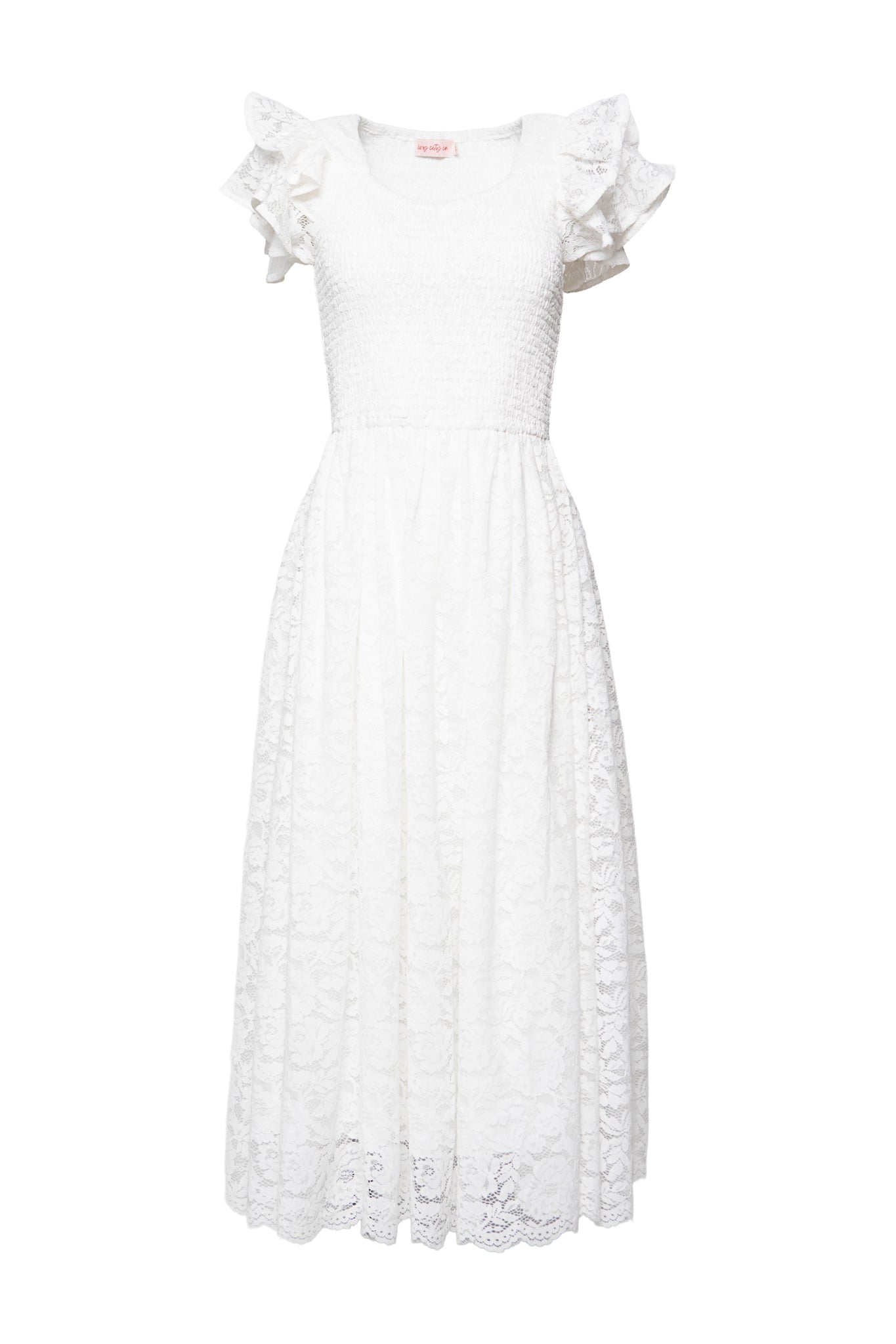 Hattie Dress in White Lace – Ivy City Co