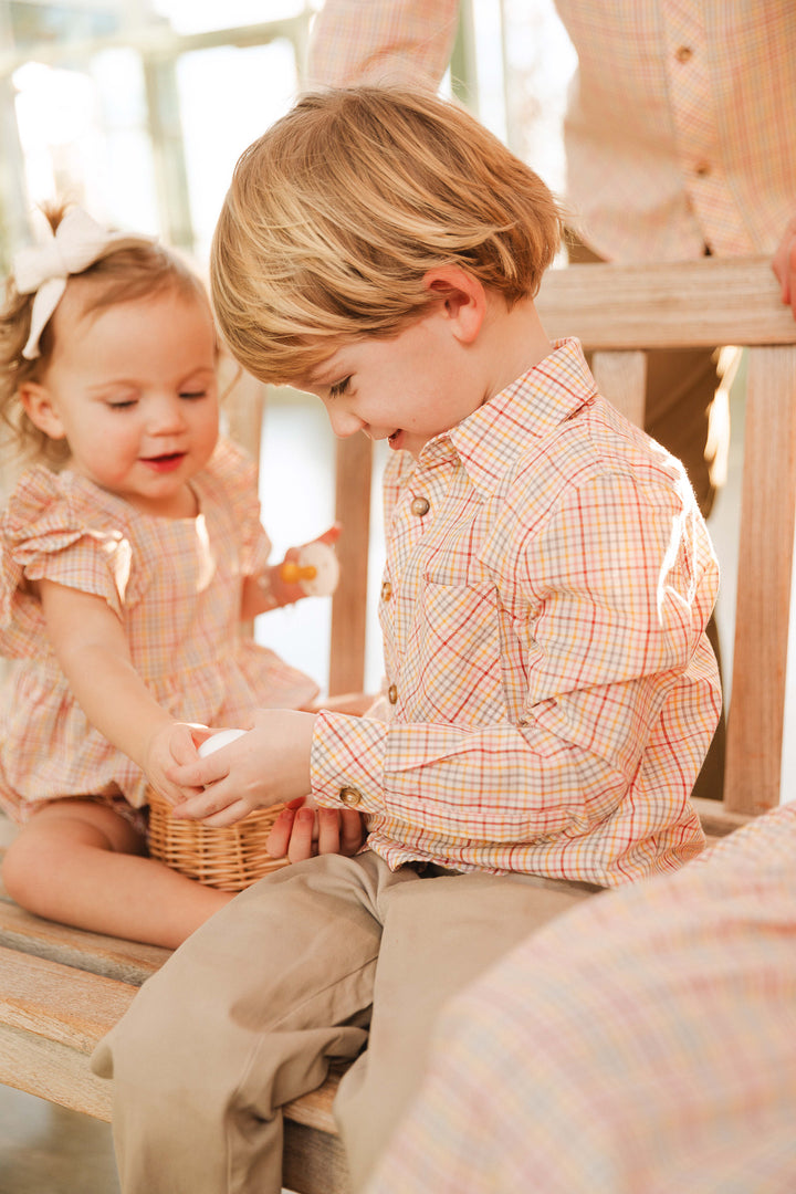 Boys John Shirt in Hattie Multicolor Gingham