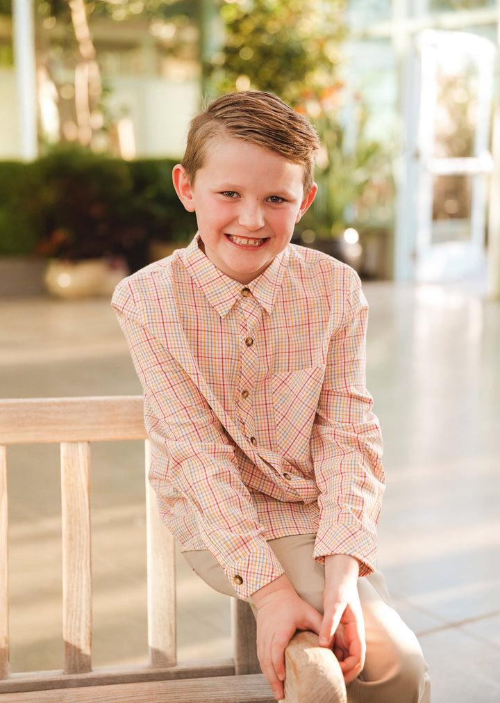 Boys John Shirt in Hattie Multicolor Gingham