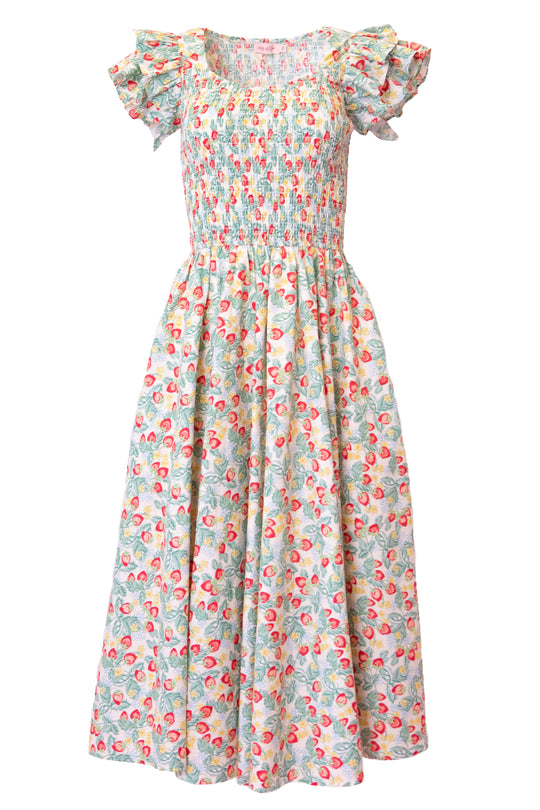 Hattie Dress in Strawberry