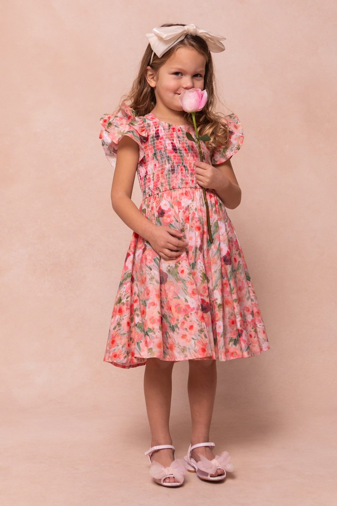 Mini Hattie Dress in Watercolor Floral