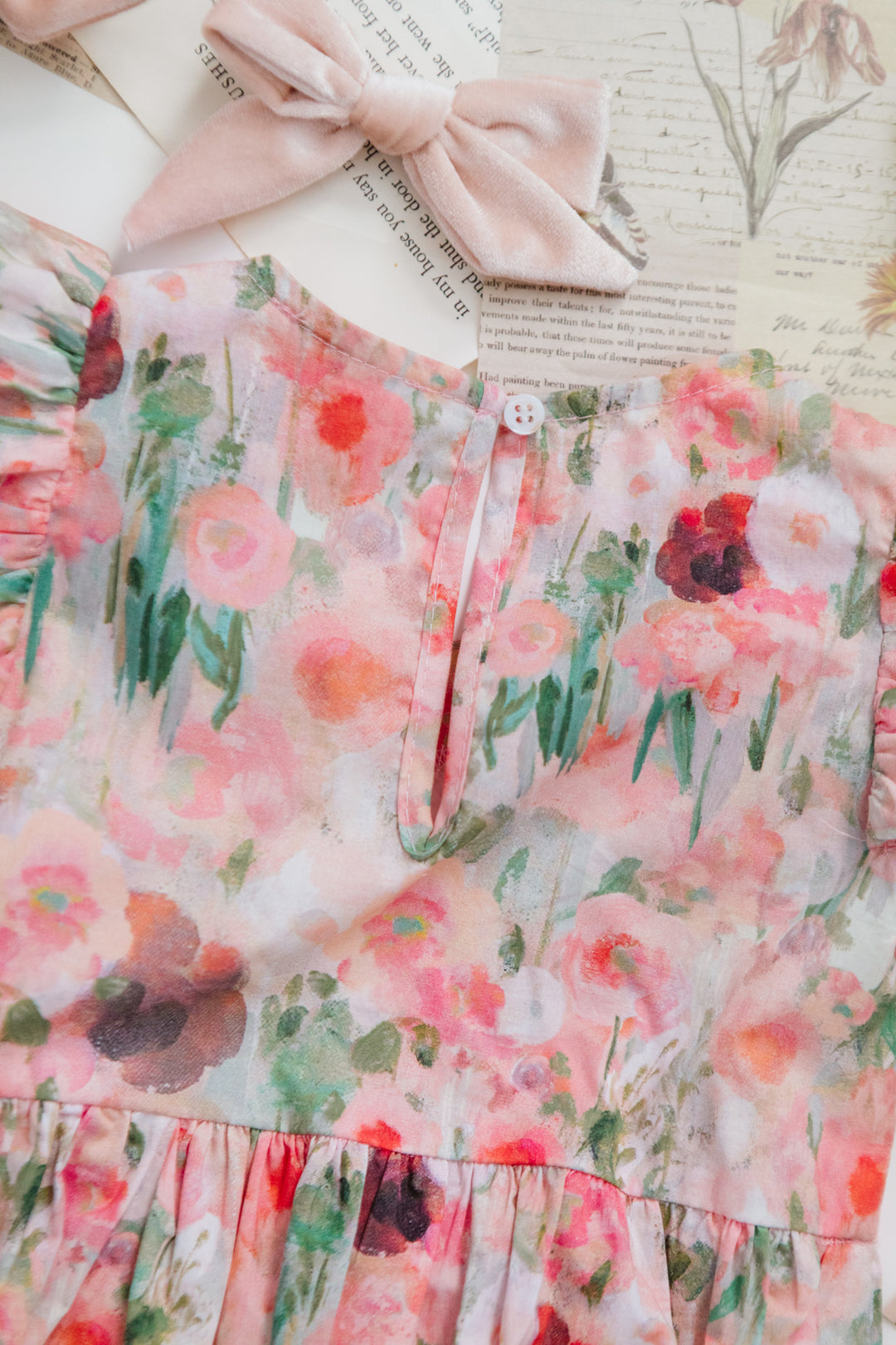 Baby Hattie Romper in Watercolor Floral