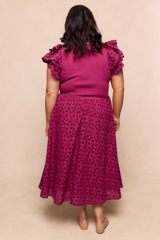 Hattie Dress in Magenta