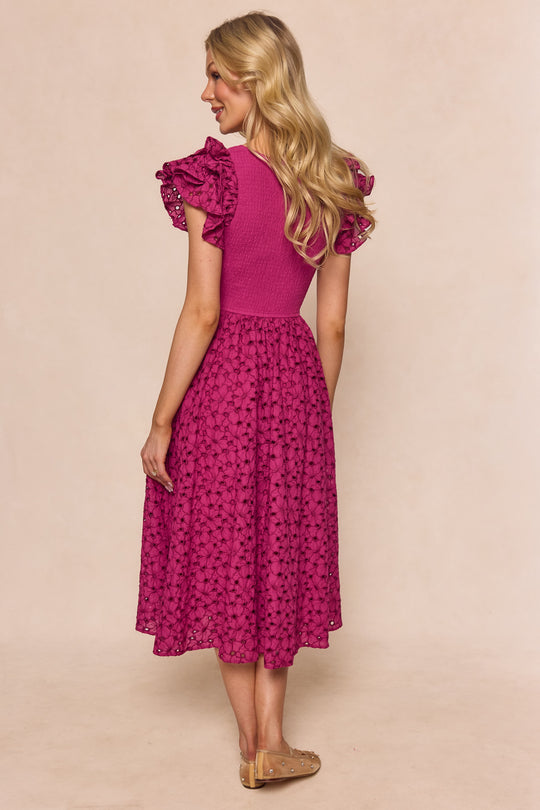 Hattie Dress in Magenta