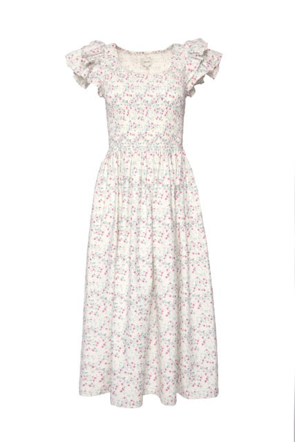 Hattie Dress in Pansy Trellis 4X