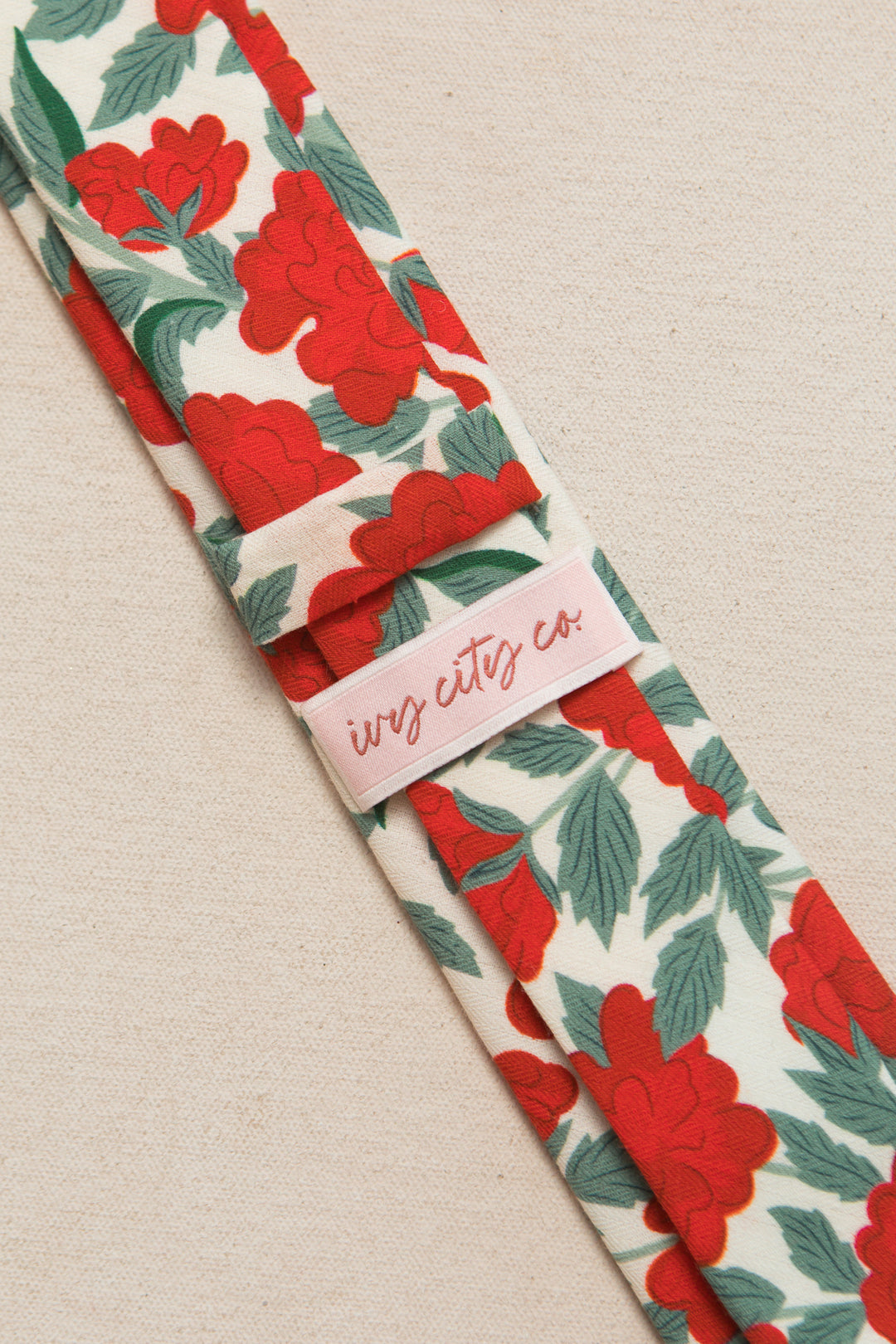 Ties in Roselyn Red Floral