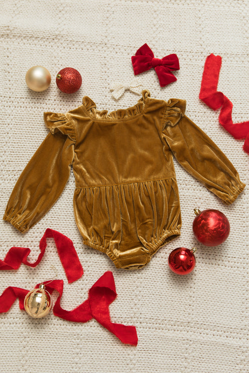 Baby Cleopatra Romper in Romance Me Gold