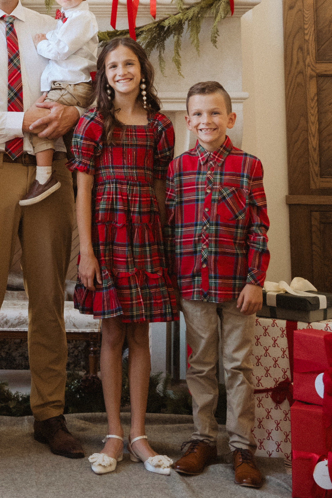 Boys John Shirt in Madeline Holiday Plaid