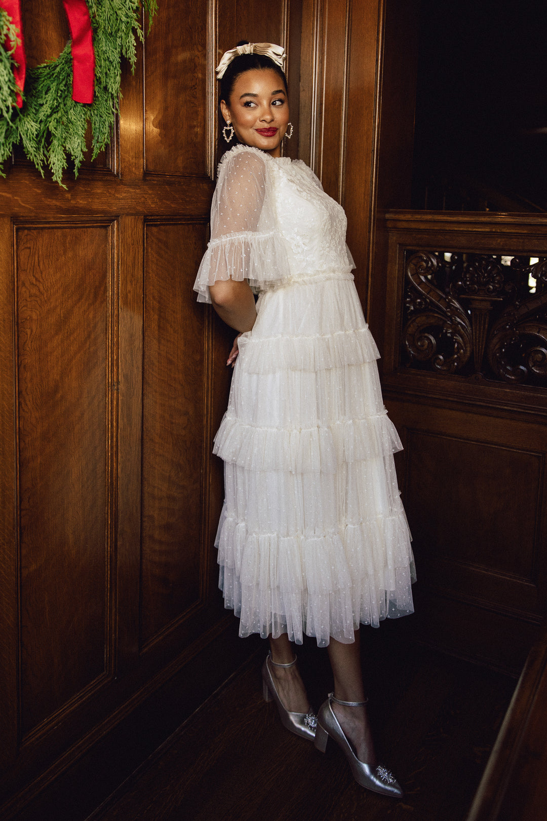 Anya Dress in Cream Tulle