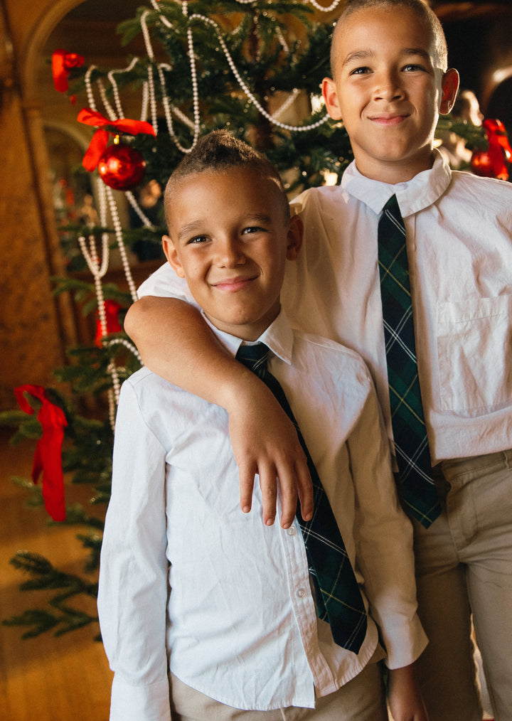 Ties in Connie Navy Plaid