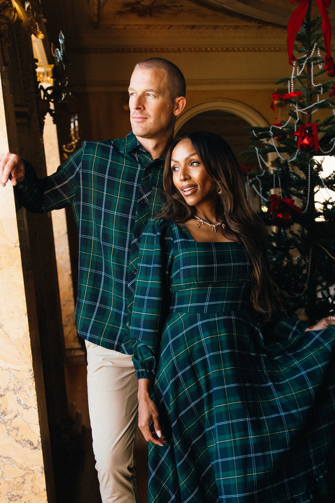 Mens John Shirt in Connie Navy Plaid - FINAL SALE