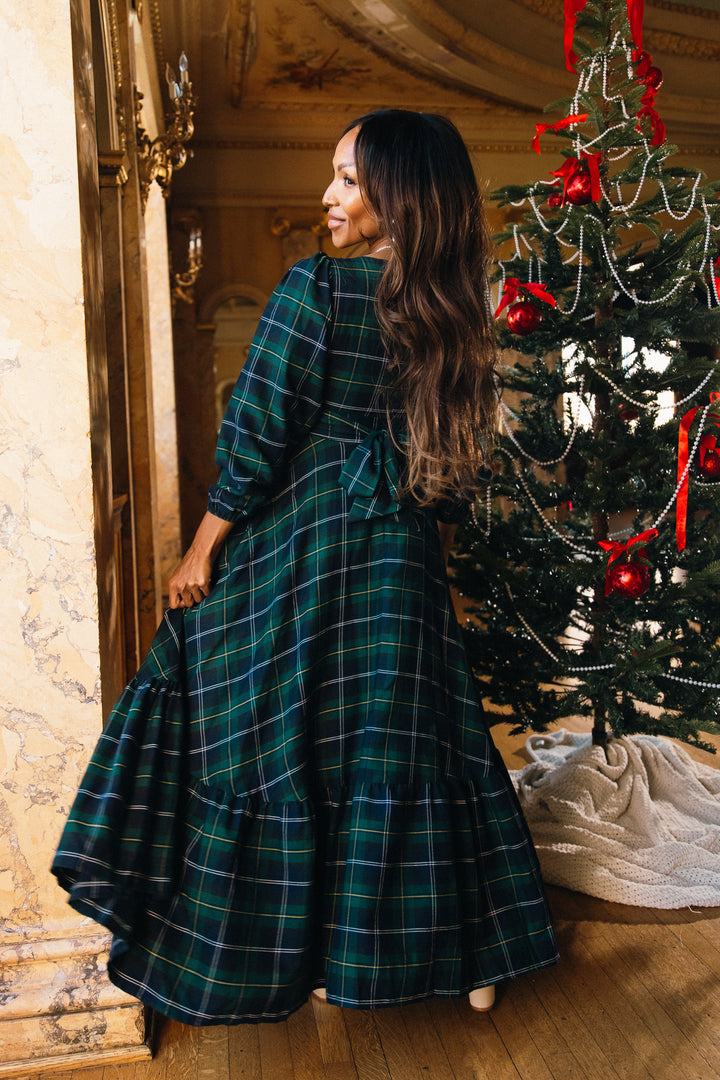 Connie Dress in Navy Plaid