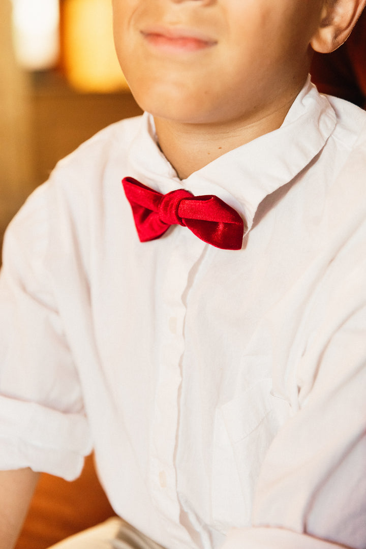 Bow Ties in Enamored Red Velvet