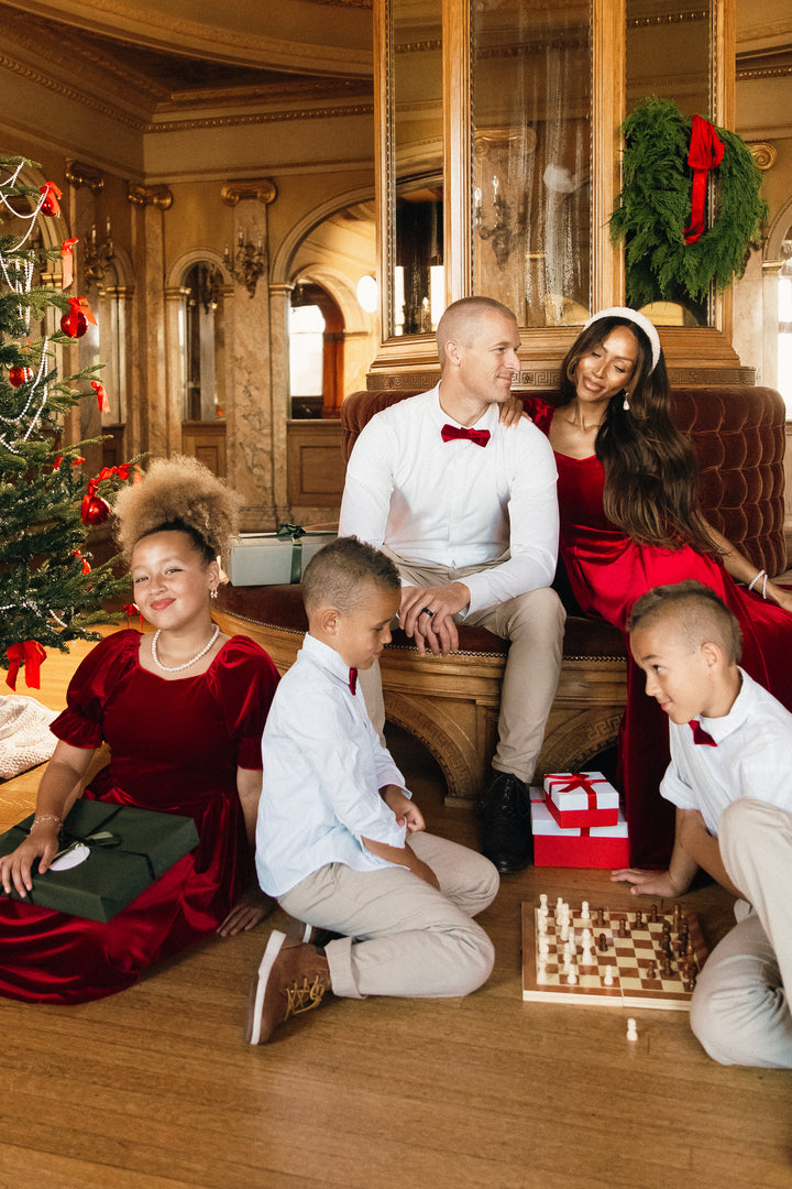 Bow Ties in Enamored Red Velvet