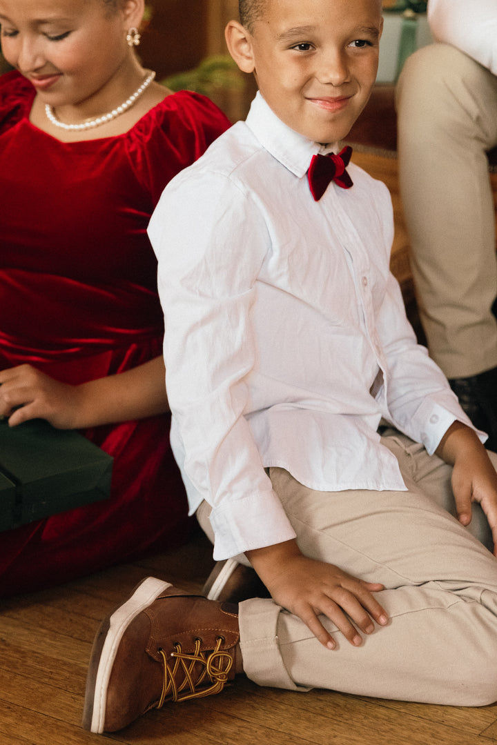 Bow Ties in Enamored Red Velvet