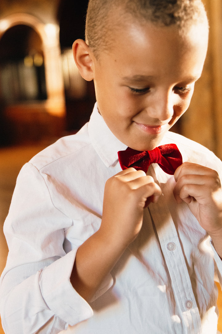 Bow Ties in Enamored Red Velvet