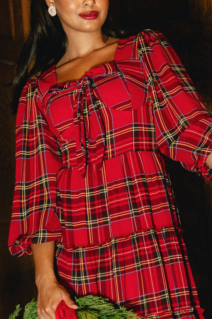 Raelynn Dress in Holiday Plaid - FINAL SALE