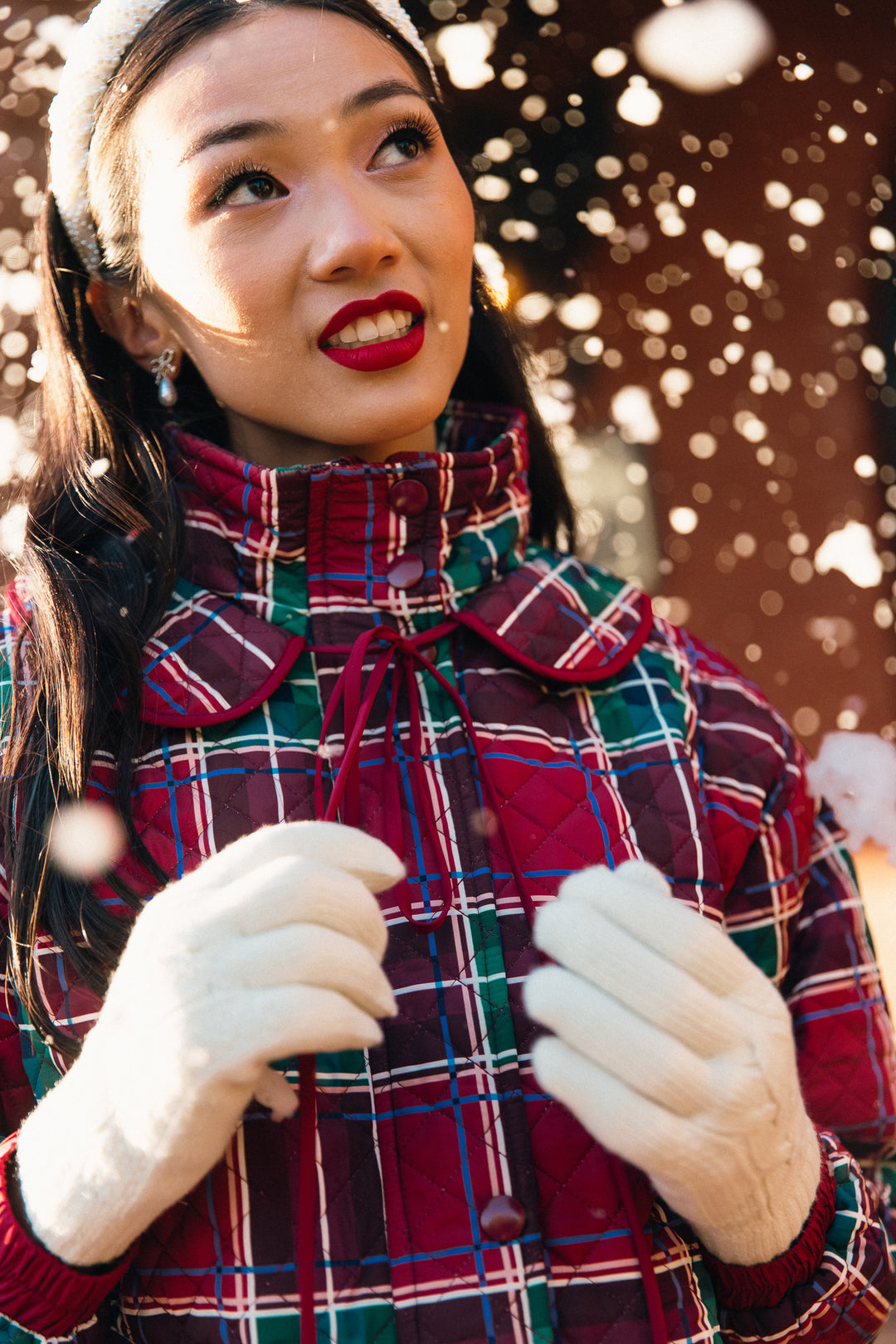 McKenna Quilted Jacket in Holiday Plaid - FINAL SALE