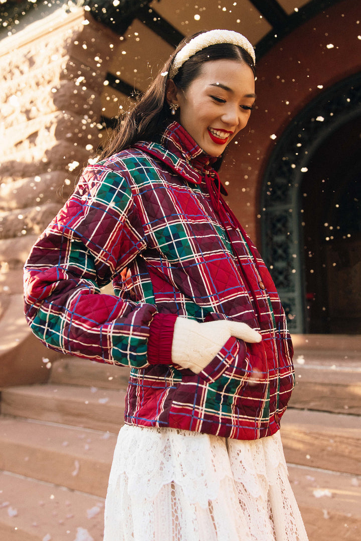 McKenna Quilted Jacket in Holiday Plaid