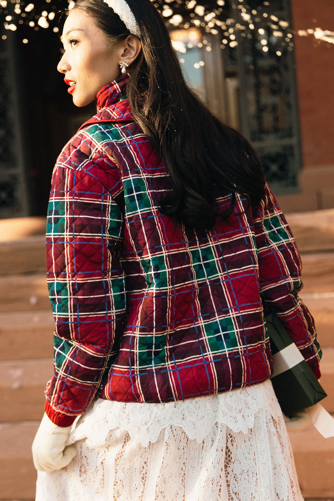 McKenna Quilted Jacket in Holiday Plaid