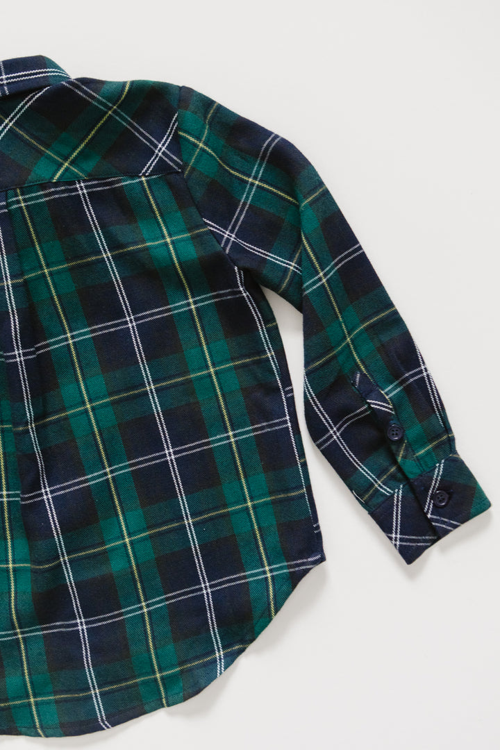 Boys John Shirt in Connie Navy Plaid