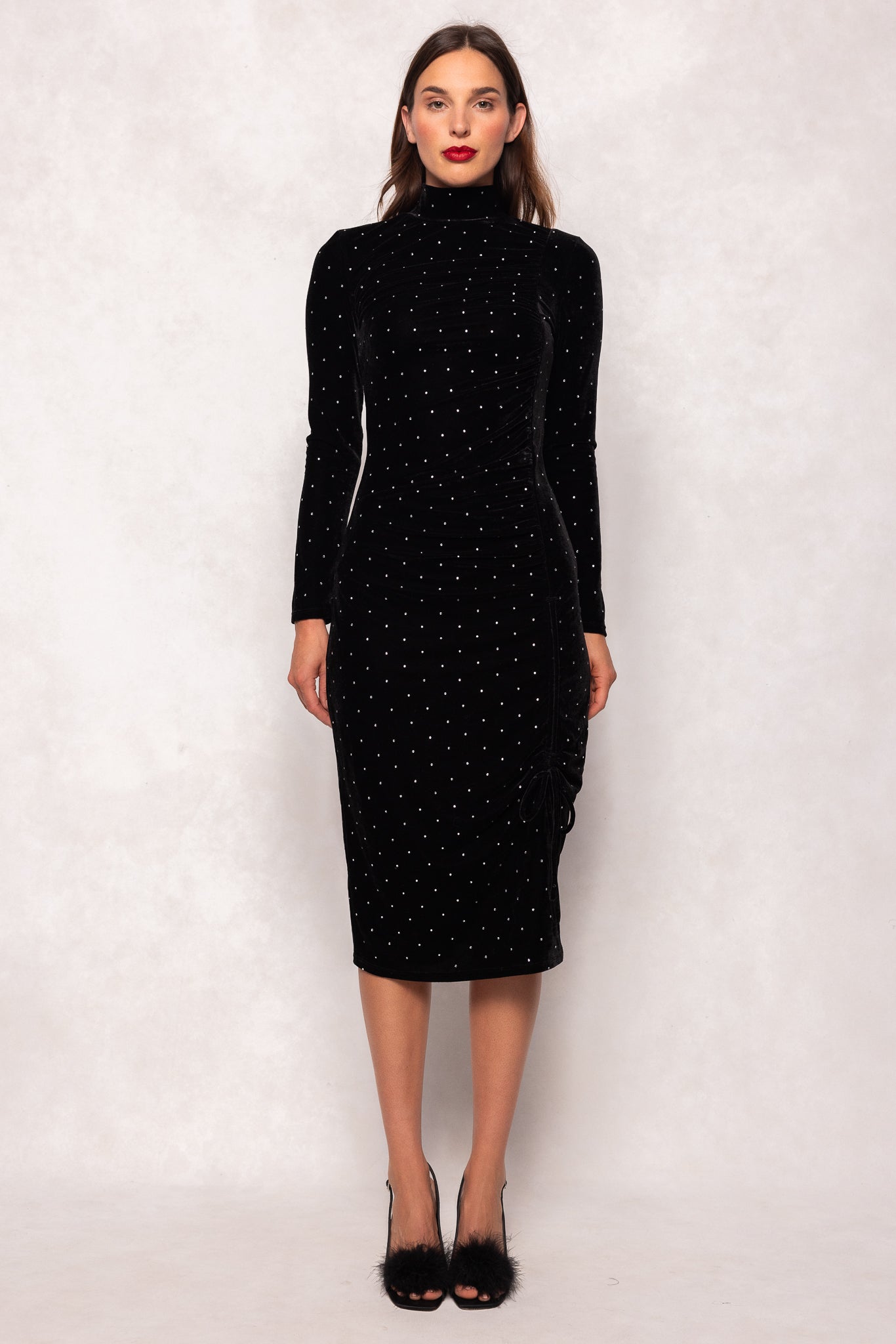 Hunter Dress in Black Velvet - Slightly Imperfect XXS