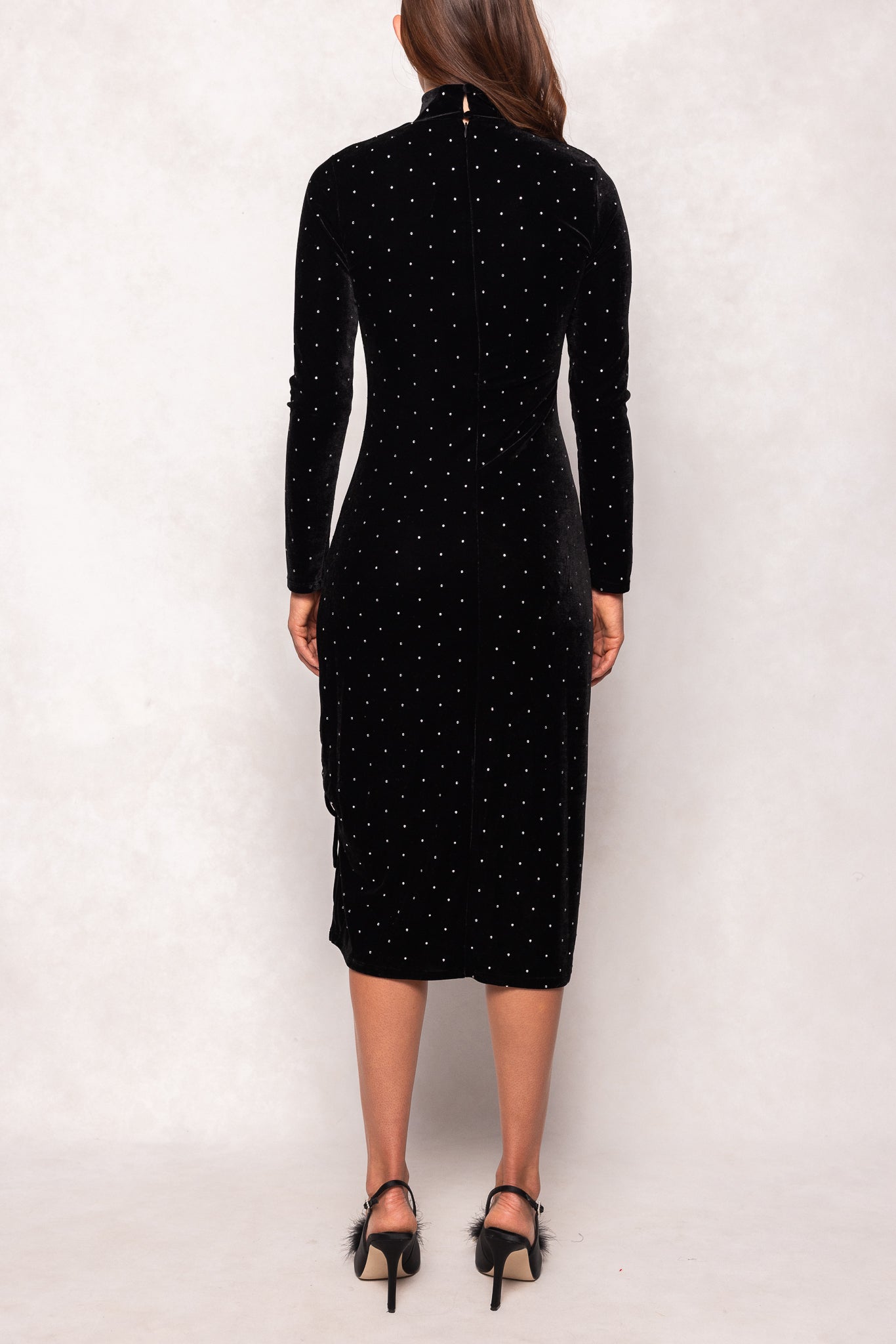 Hunter Dress in Black Velvet - Slightly Imperfect XXS Hunter Dress in Black Velvet - Slightly Imperfect XXS