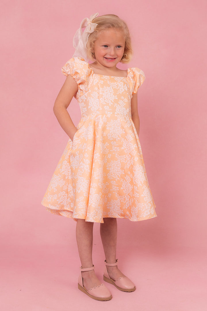 Mini Ivanna Dress in Peach