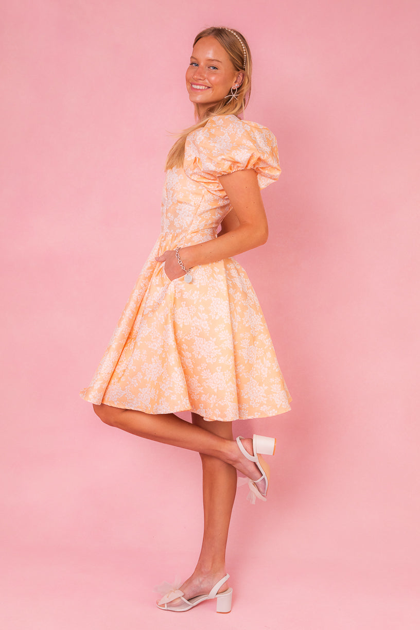 Ivanna Dress in Peach