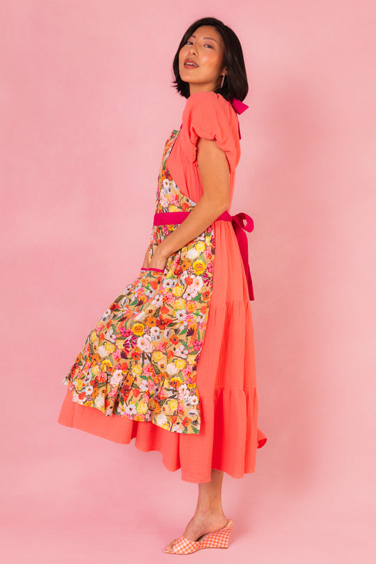 Ivy Apron in Virginia Floral Cotton