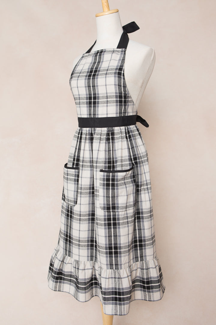 Ivy Apron in Laura Plaid Cotton