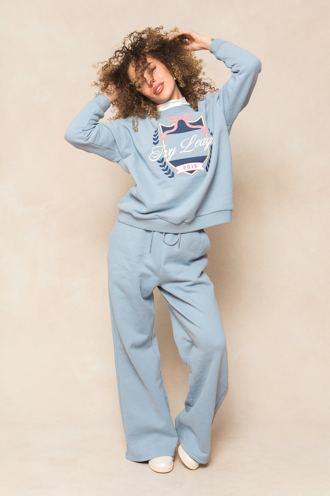 Ivy Wide Leg Sweatpants in Blue