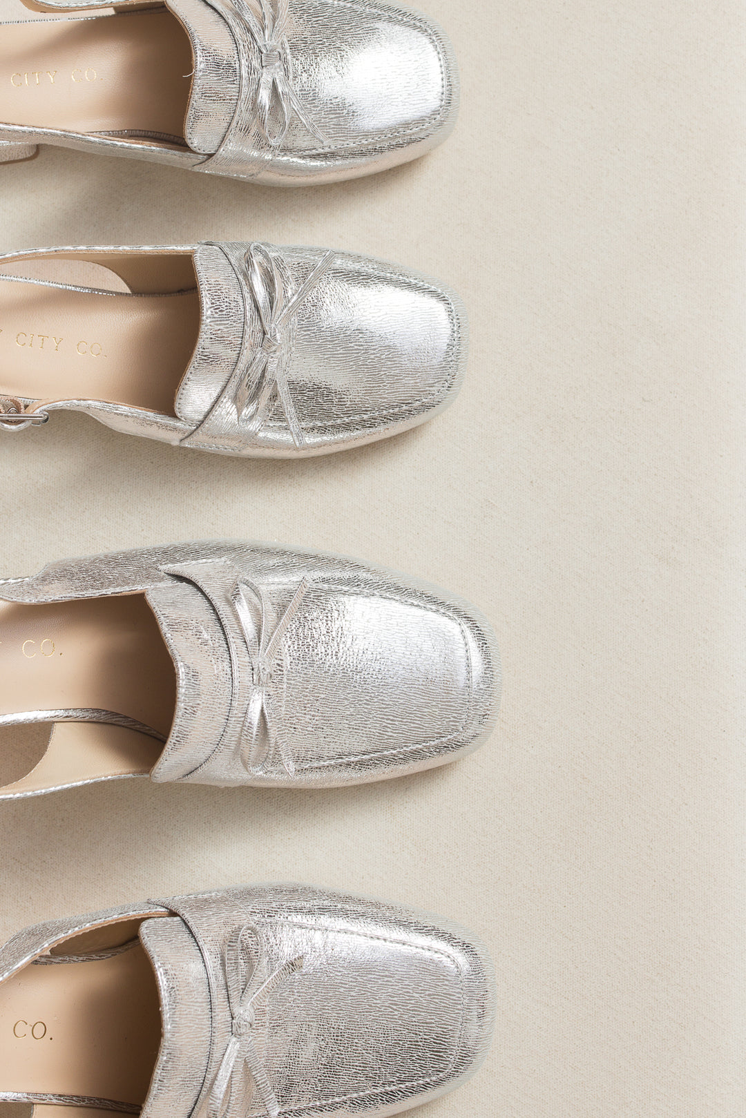 Mini Ivy Bow Loafer in Silver - FINAL SALE