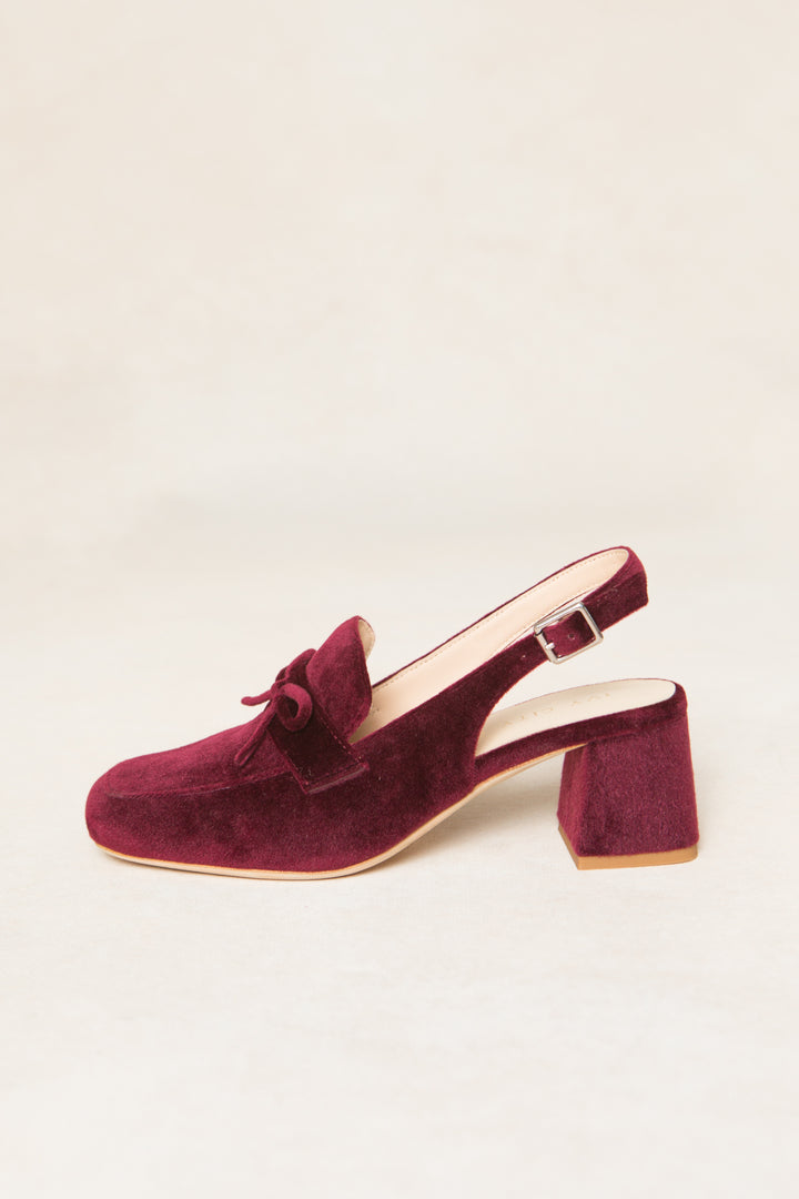 Ivy Bow Loafer in Wine