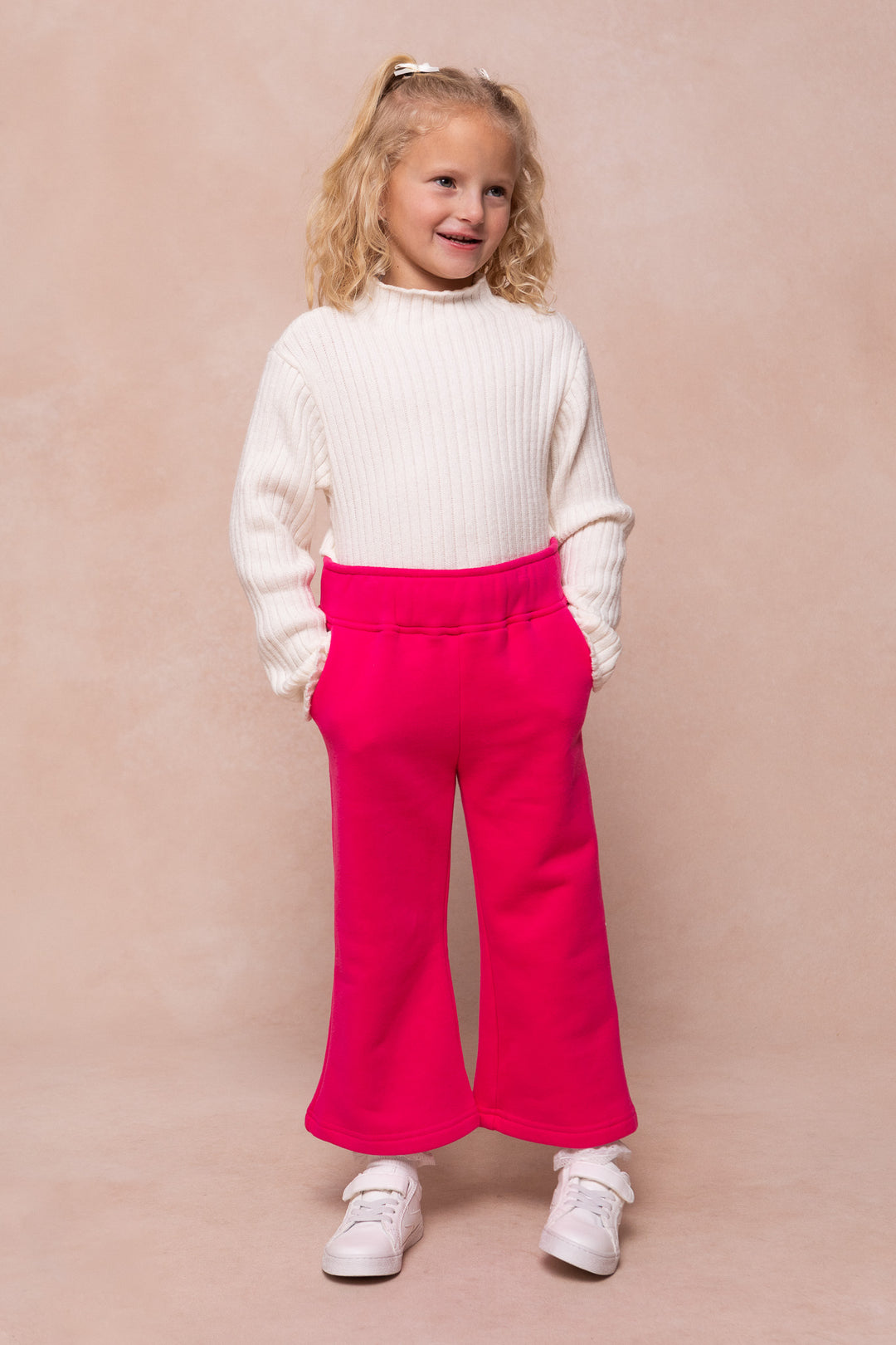 Mini Ivy Jewel Heart Sweatpants in Pink