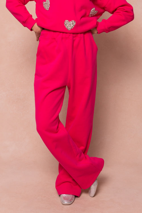 Ivy Jewel Heart Sweatpants in Pink