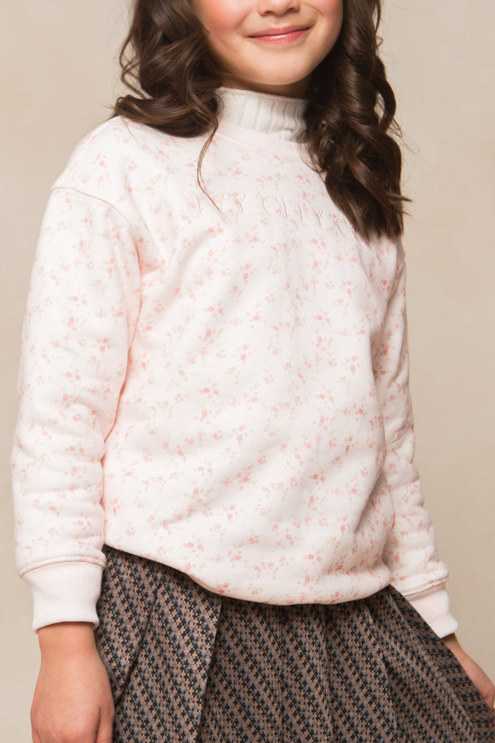 Mini Ivy Crewneck Sweatshirt in Madeline Pink Floral