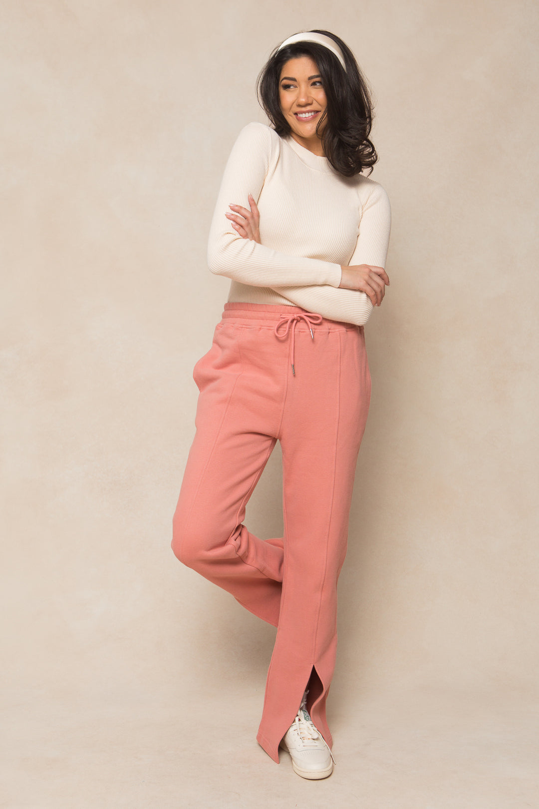 Ivy Flare Sweatpants in Pink