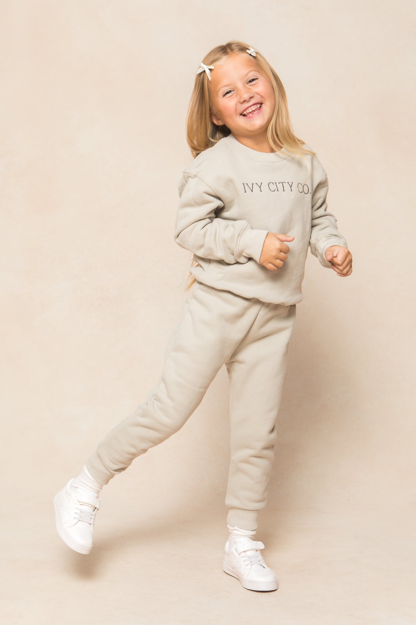 Girls Mini Ivy City Sweatpants in Sage Green Ivy City Co