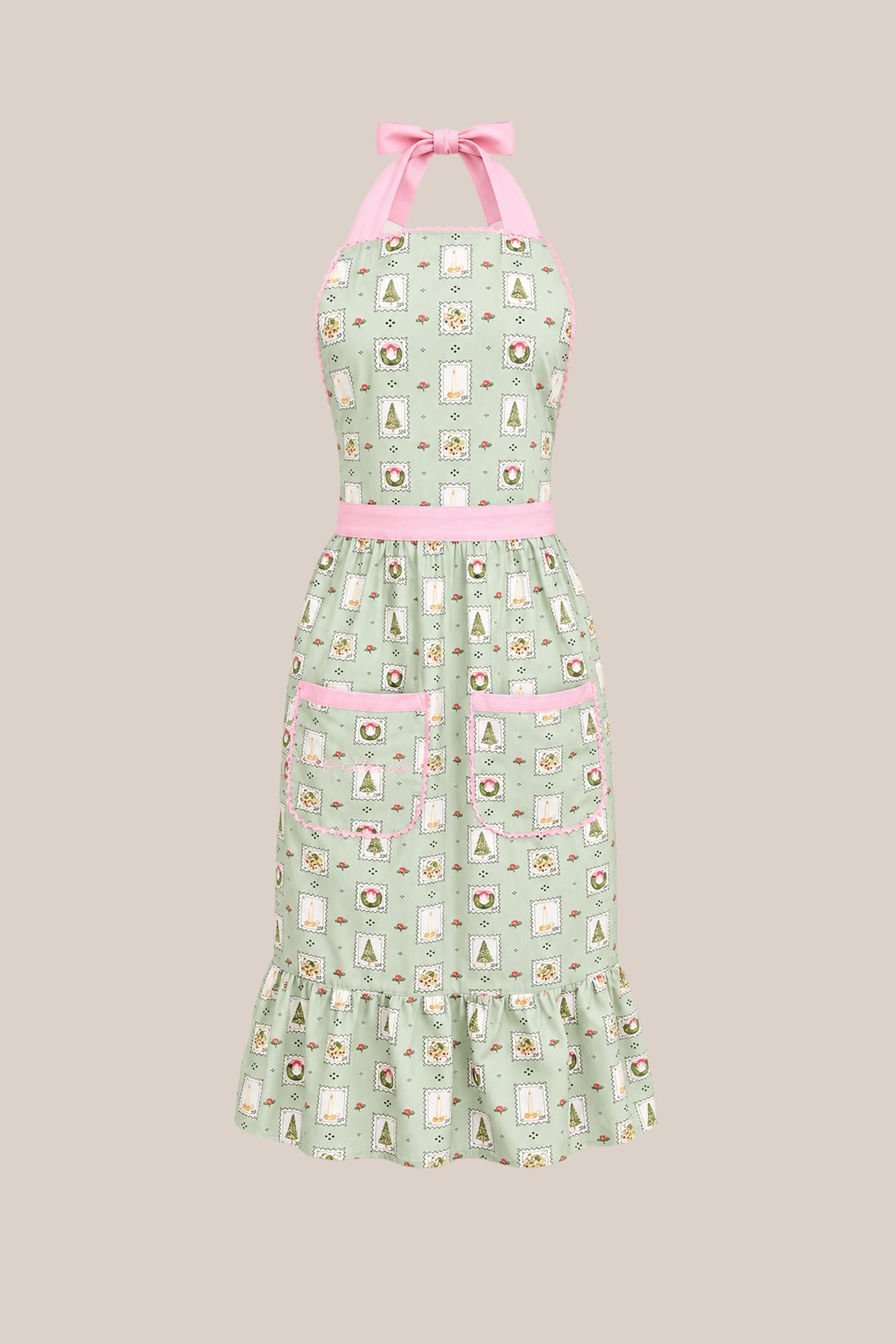 Ivy Apron in Merry Mail