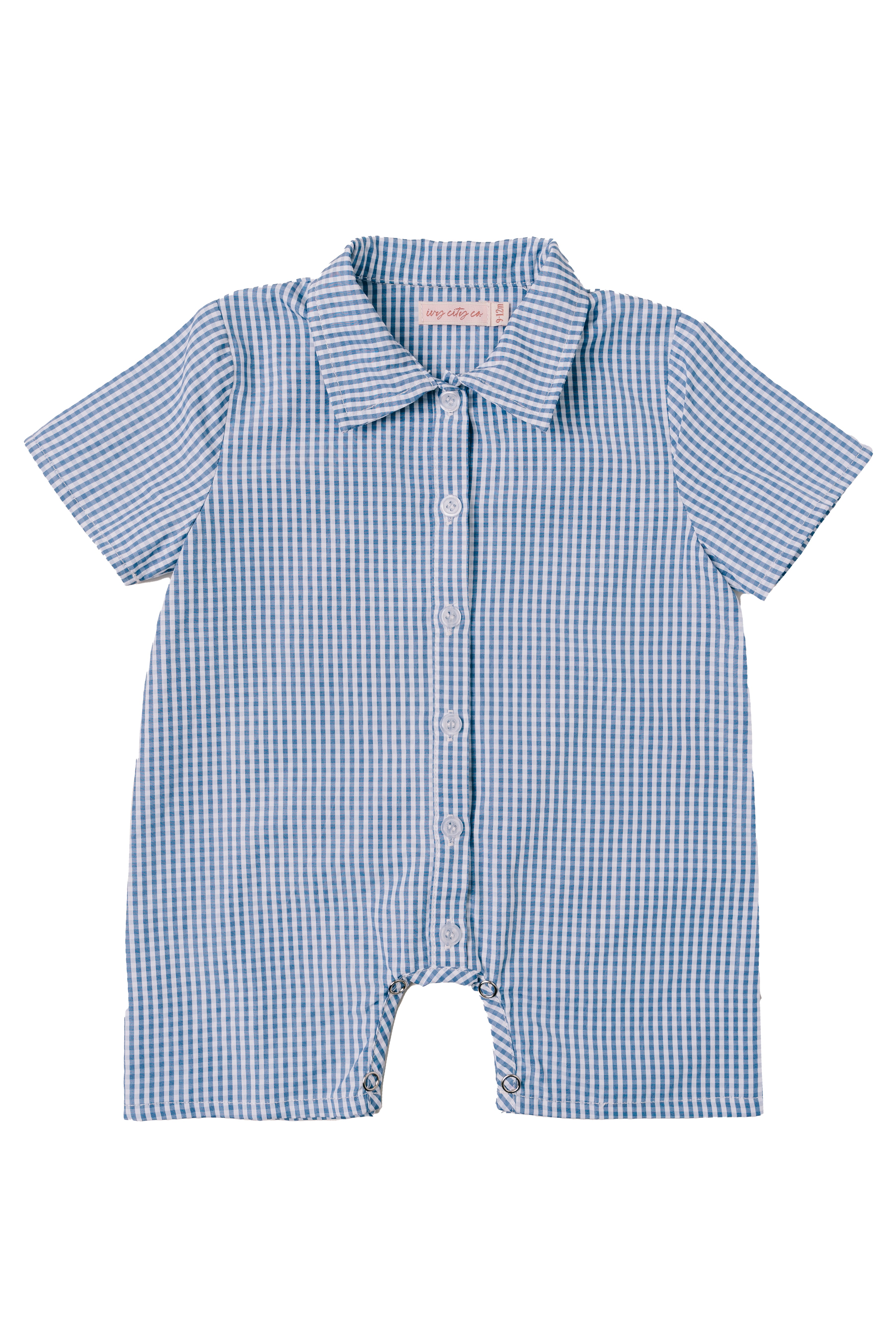 Blue gingham jumper hotsell