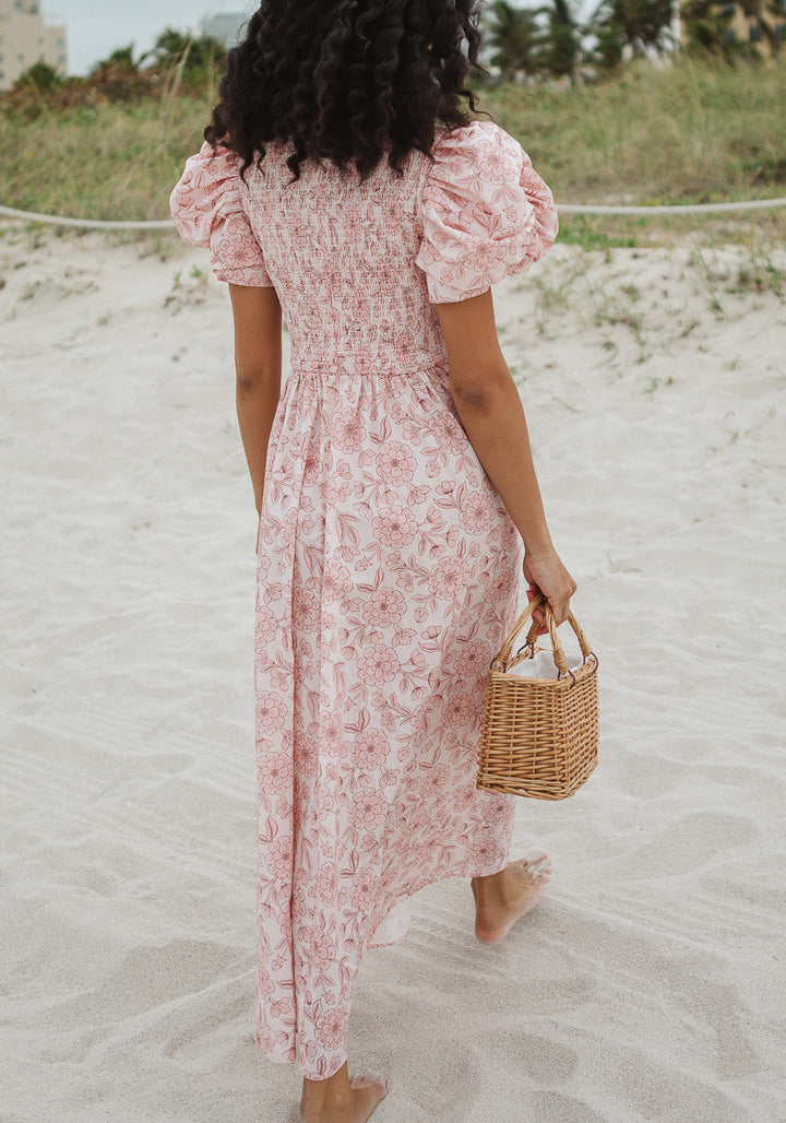 Jeanette Dress in Pink Floral