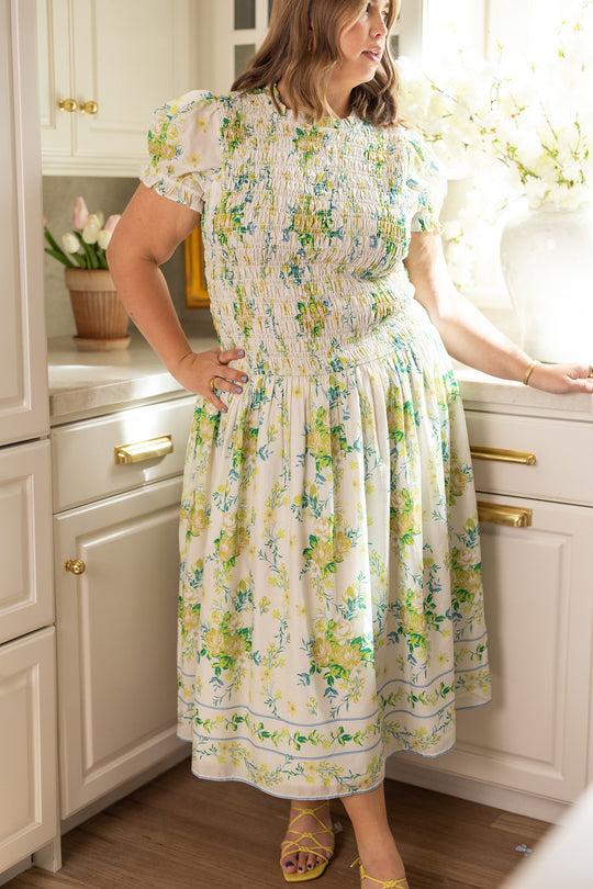 flower tea party dress New Vintage Green Floral Tea Party Gown Women Masquerade Dress